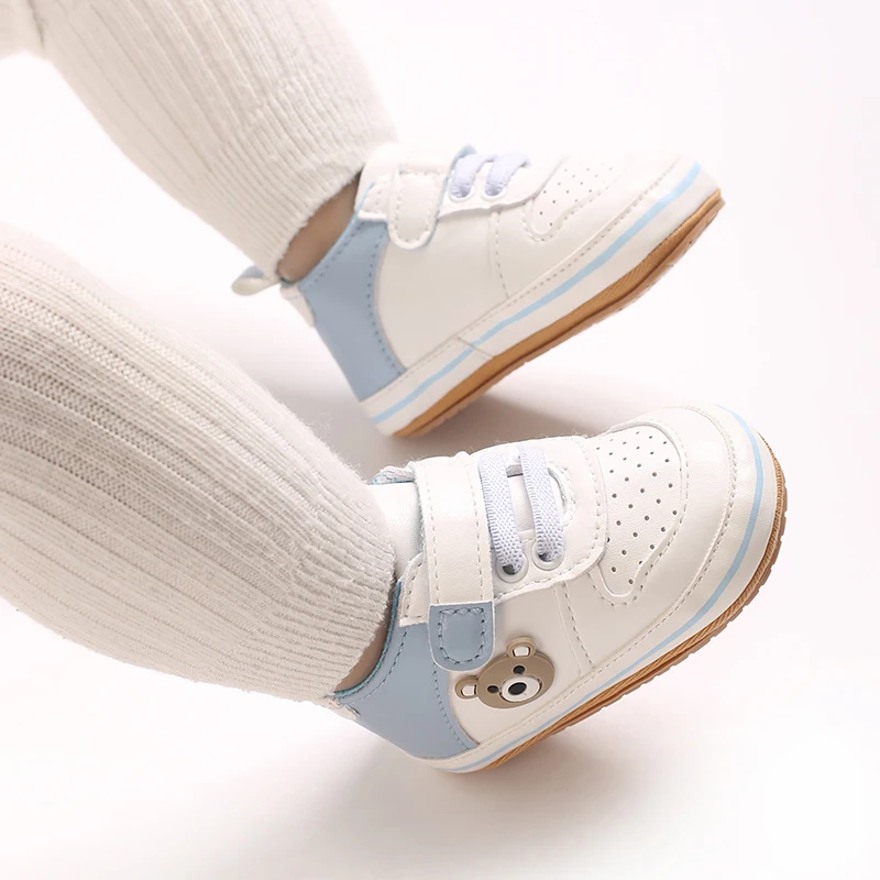 Fashionable Korean Version Men's And Women's Sports Shoes Indoor Soft Rubber Sole Anti Slip Front Shoes 0-18M Baby Shoes