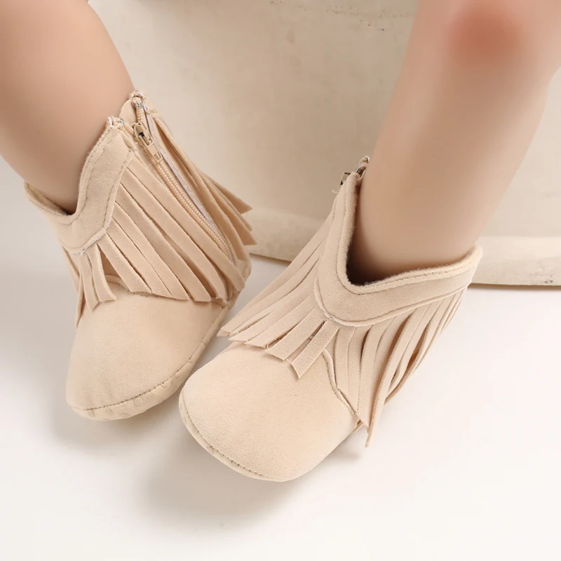 Baby Boys Girls Winter Boots 0-18 Months Western Denim First Walkers Warm Casual Fashion