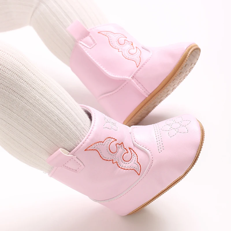 Baby Boys Girls Winter Boots 0-18 Months Western Denim First Walkers Warm Casual Fashion