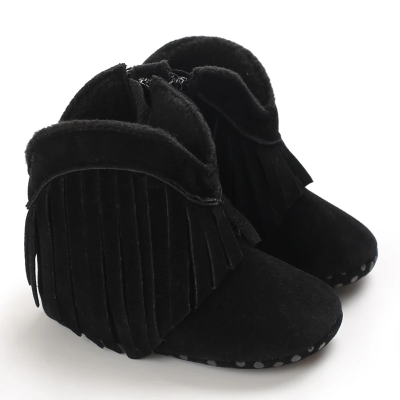 Baby Boys Girls Winter Boots 0-18 Months Western Denim First Walkers Warm Casual Fashion