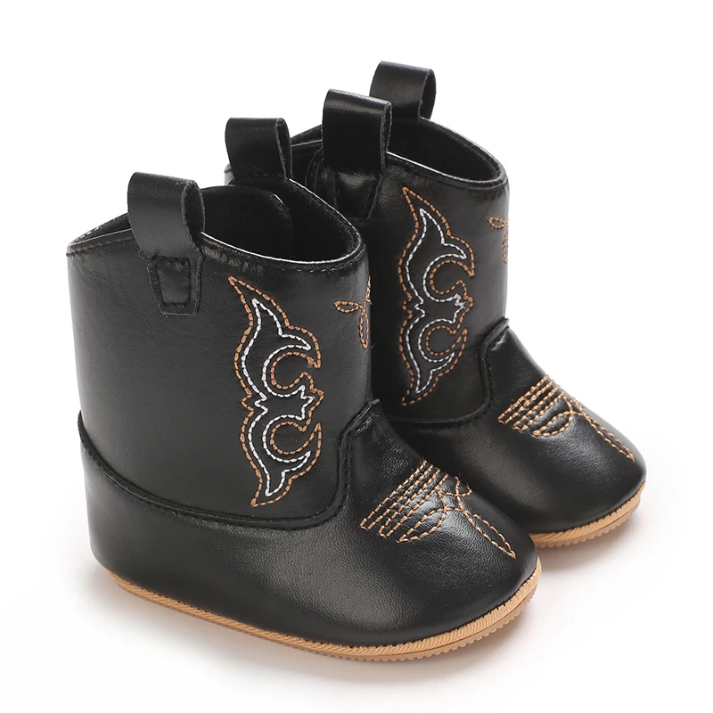 Baby Boys Girls Winter Boots 0-18 Months Western Denim First Walkers Warm Casual Fashion