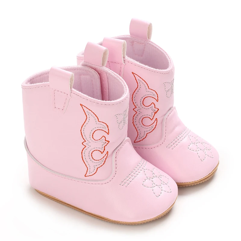 Baby Boys Girls Winter Boots 0-18 Months Western Denim First Walkers Warm Casual Fashion