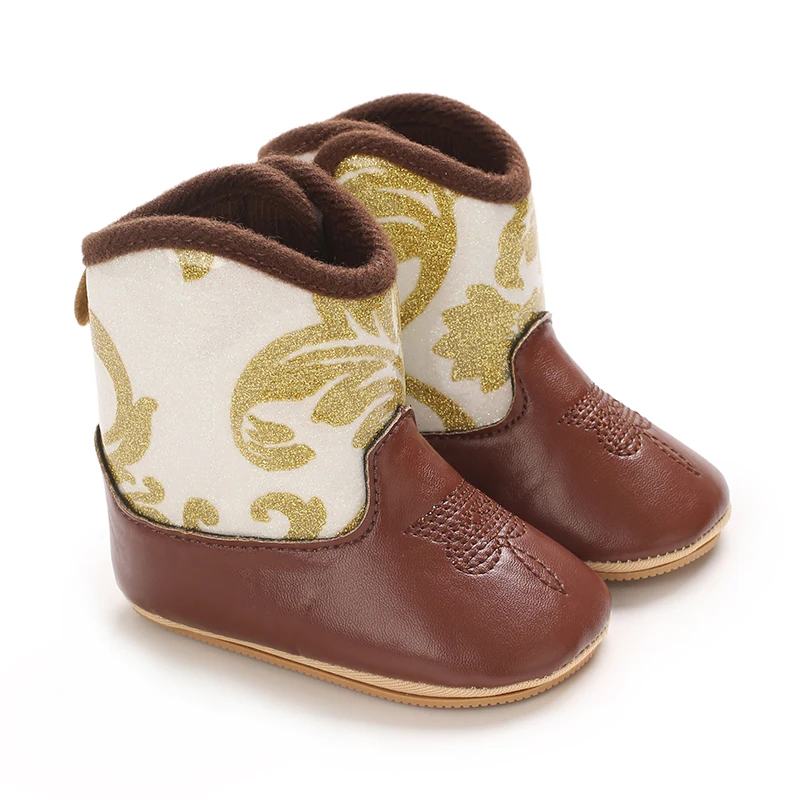 Baby Boys Girls Winter Boots 0-18 Months Western Denim First Walkers Warm Casual Fashion