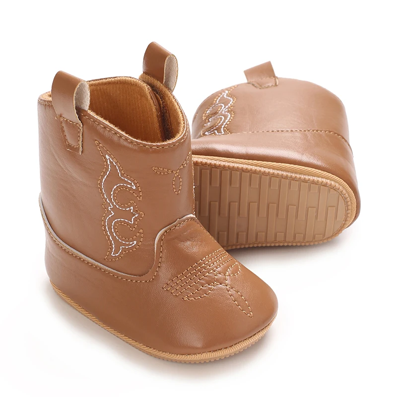 Baby Boys Girls Winter Boots 0-18 Months Western Denim First Walkers Warm Casual Fashion