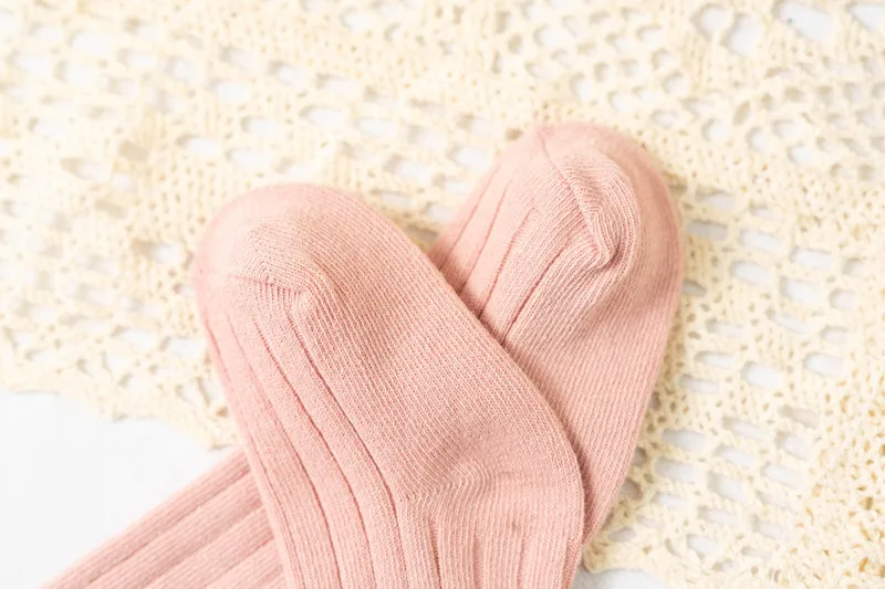 Ruffle Kids Knee High Socks Baby Girls Toddlers Long Soft Cotton Sock Lace Flower Children School Uniform Socks For 0-8 Years