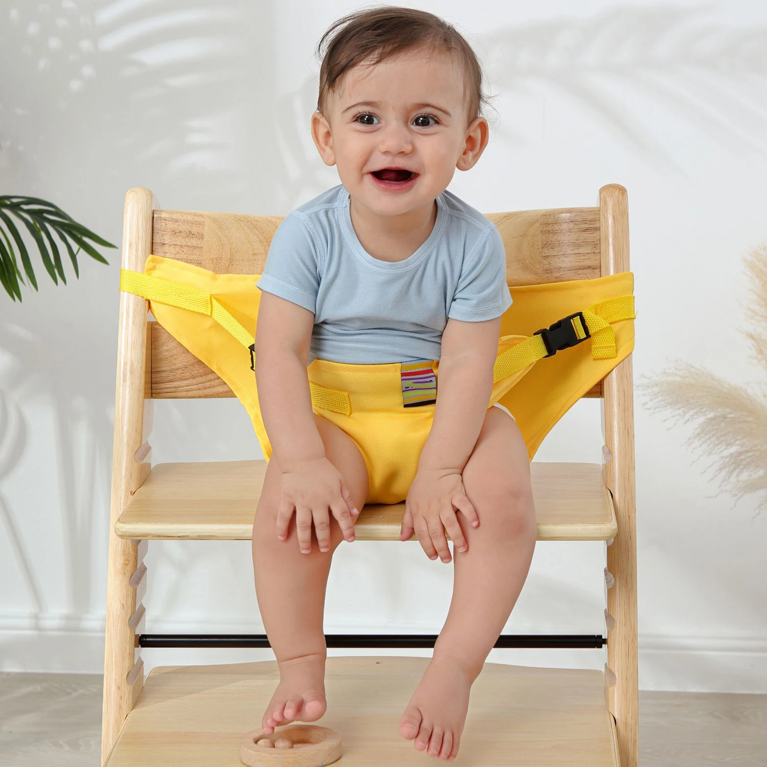 PANGDUBE Toddler Safety Harness Seat Belt Foldable Portable Baby Meal Strap with Fixed Belt for Dining Chair High Chair Travel