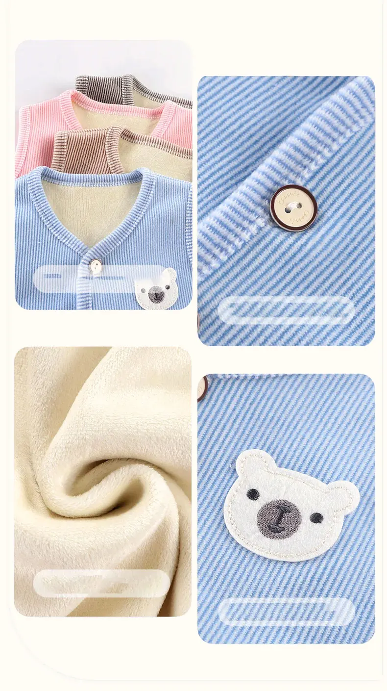 Kids Clothes Waistcoat Children's Vest Boy Girl Thicken Velvet Lining Keep Warm Jackets Vest Children's Clothing Autumn Winter