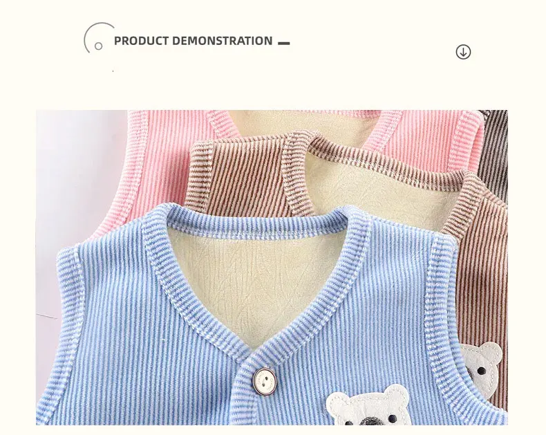 Kids Clothes Waistcoat Children's Vest Boy Girl Thicken Velvet Lining Keep Warm Jackets Vest Children's Clothing Autumn Winter