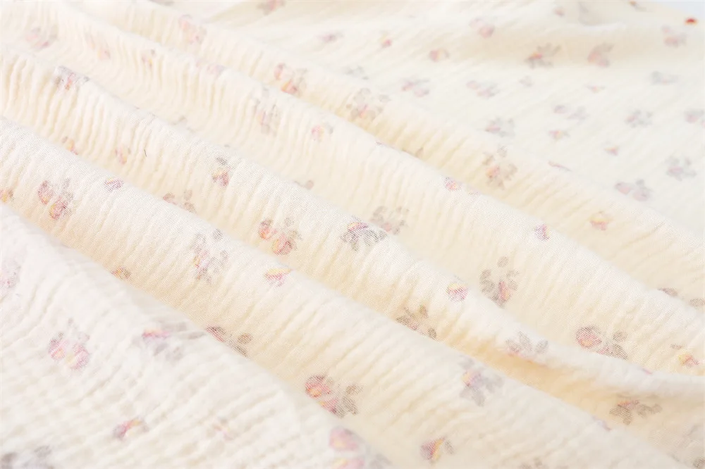 Cotton Swaddle Blanket Baby Blanket Floral Print Muslin Diaper Swaddle New Born Crinkle Fabric Baby Born Stroller Cover