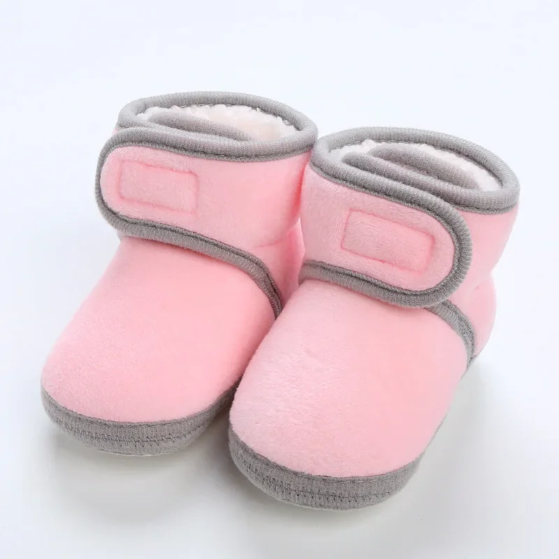 New Fashion Comfortable Shoes Newborn Baby Girls Boys Soft Booties Solid Pompom Snow Boots Infant Toddler Newborn Warming Shoes