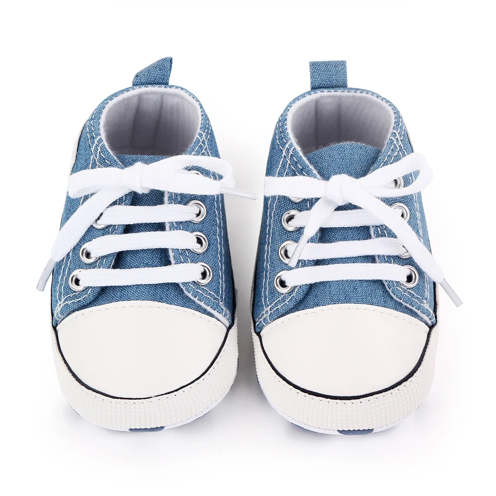 Spring New Baby Shoes Boy and Girl Classic Canvas Casual Sneakers Soft Sole Non-Slip Walking Newborn Toddler Shoes First Walkers
