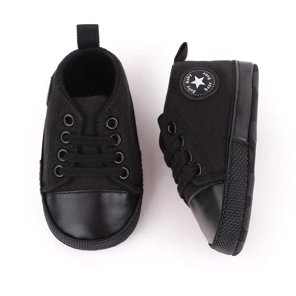 Spring New Baby Shoes Boy and Girl Classic Canvas Casual Sneakers Soft Sole Non-Slip Walking Newborn Toddler Shoes First Walkers