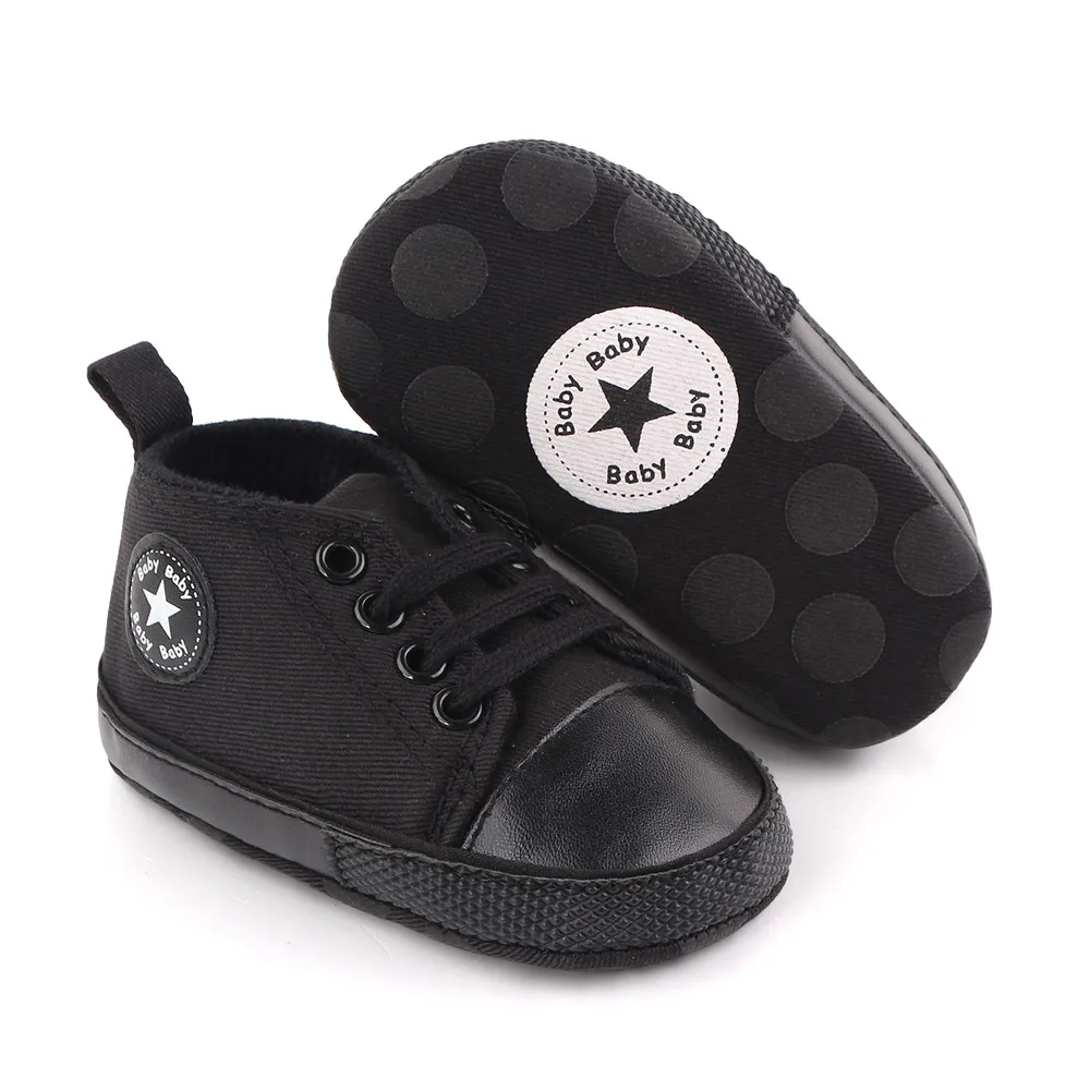 Spring New Baby Shoes Boy and Girl Classic Canvas Casual Sneakers Soft Sole Non-Slip Walking Newborn Toddler Shoes First Walkers