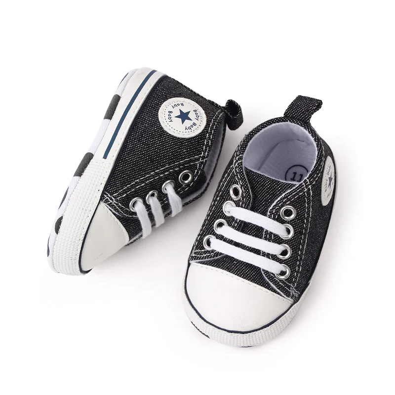 Spring New Baby Shoes Boy and Girl Classic Canvas Casual Sneakers Soft Sole Non-Slip Walking Newborn Toddler Shoes First Walkers