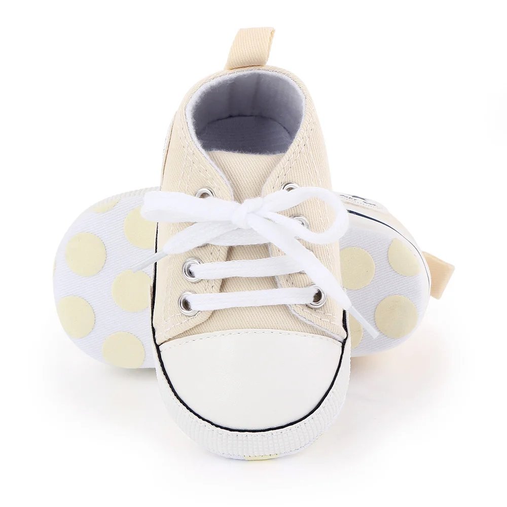 Spring New Baby Shoes Boy and Girl Classic Canvas Casual Sneakers Soft Sole Non-Slip Walking Newborn Toddler Shoes First Walkers
