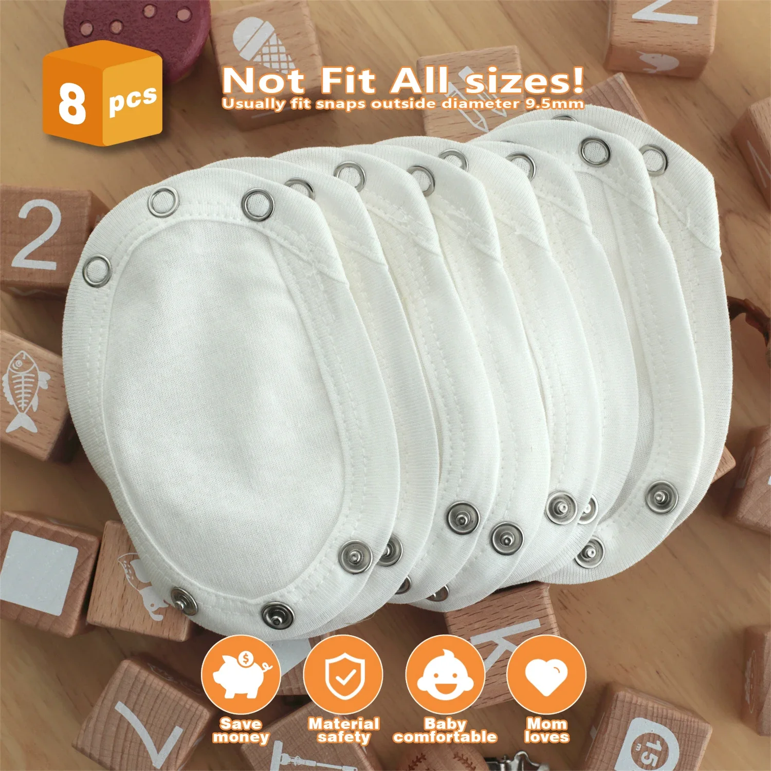 2/4/6/8/10pcs Baby Bodysuit Extender for Baby Kids Romper Crotch Extenter Bodysuit Diaper