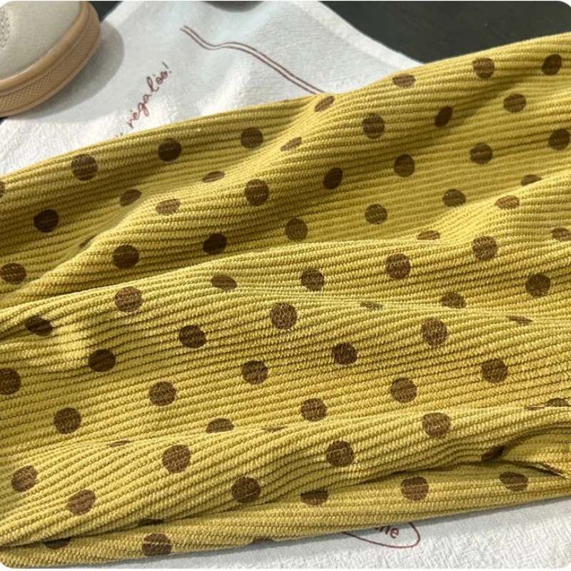 Spring Printed Casual Sweatpants 1-7Y Kids Girls Boys Corduroy Pants Loose Balloon Leg Design Soft Children Trousers Clothes
