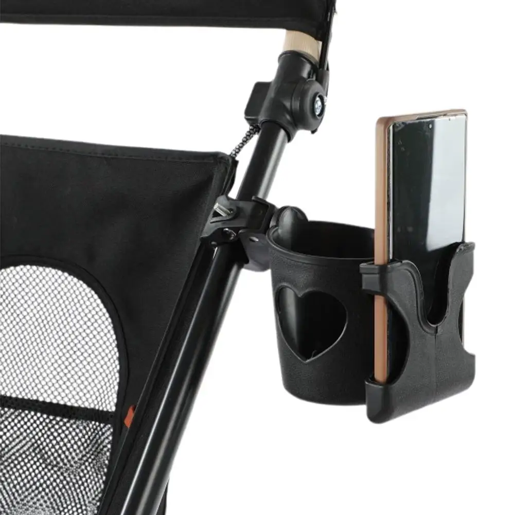 2-in-1 Baby Stroller Cup Holder Phone Holder Multifunctional Universal Infant Bottle Holder Stroller Accessories Cup Holder