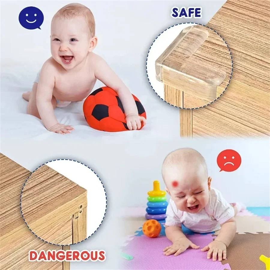 4/10/16pcs Baby Safety Corner Silicone Protector Table Soft Transparent Children Anti Collision Corner Edge Protection Guards