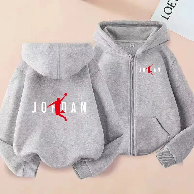 Children's Zipper Style Hoodie Sweatshirt Fashion Idol Star Charming Coat Boys Girls 3-12Yrs Casual Sports Cardigan Gift
