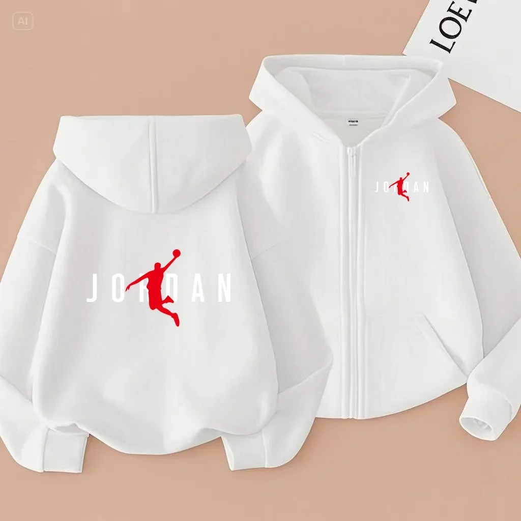 Children's Zipper Style Hoodie Sweatshirt Fashion Idol Star Charming Coat Boys Girls 3-12Yrs Casual Sports Cardigan Gift