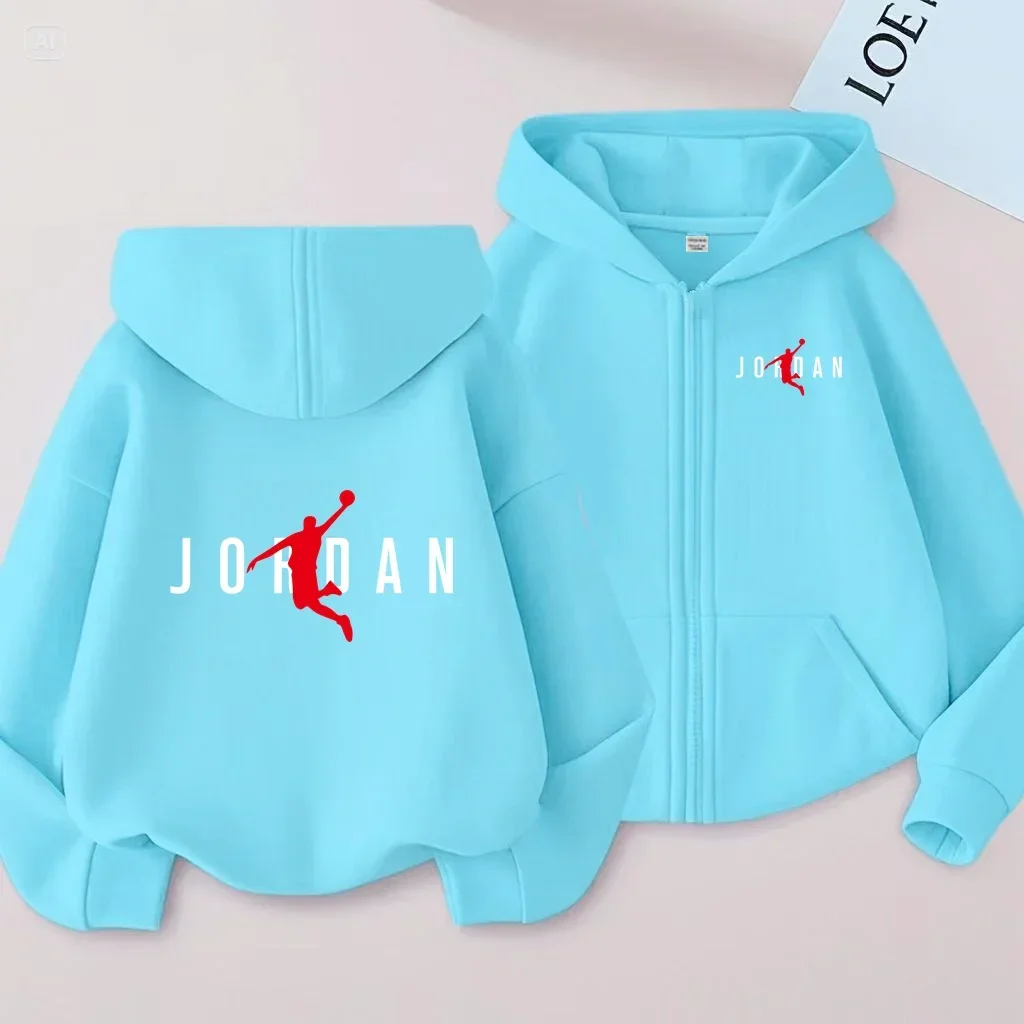 Children's Zipper Style Hoodie Sweatshirt Fashion Idol Star Charming Coat Boys Girls 3-12Yrs Casual Sports Cardigan Gift