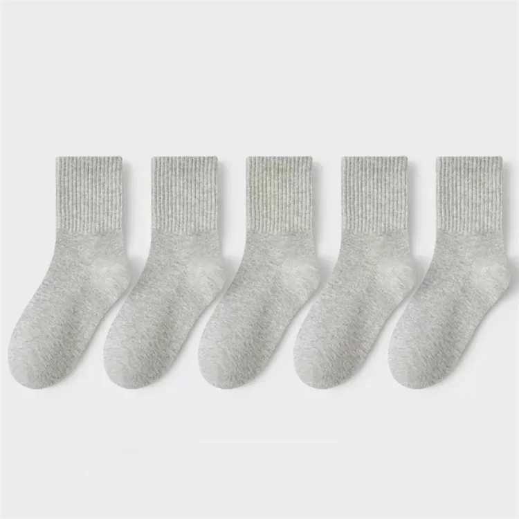 5Pairs/Set 3-13Years Baby Girls Boys Casual Sports Socks Soild Soft Cotton Four Season School Socks Black White Gray Kids Socks