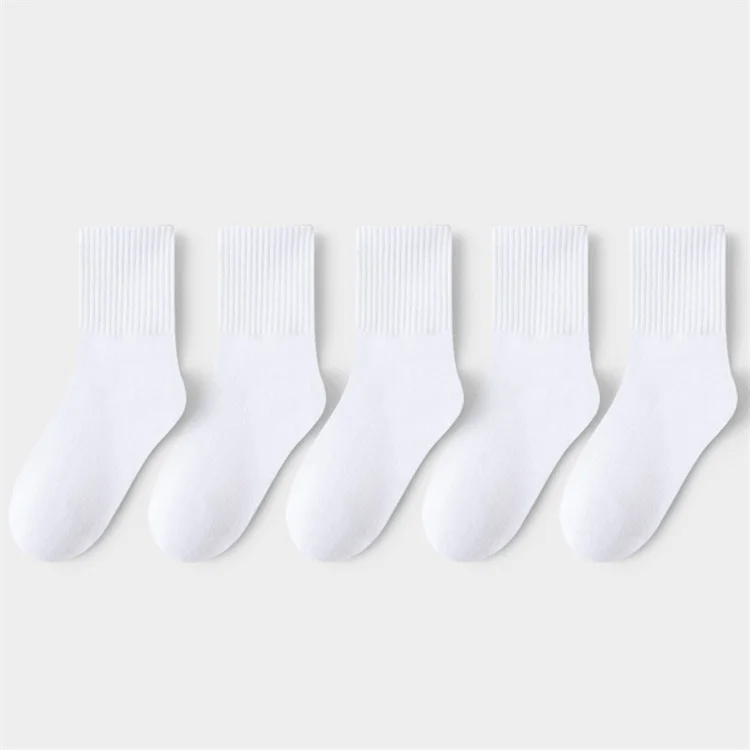 5Pairs/Set 3-13Years Baby Girls Boys Casual Sports Socks Soild Soft Cotton Four Season School Socks Black White Gray Kids Socks