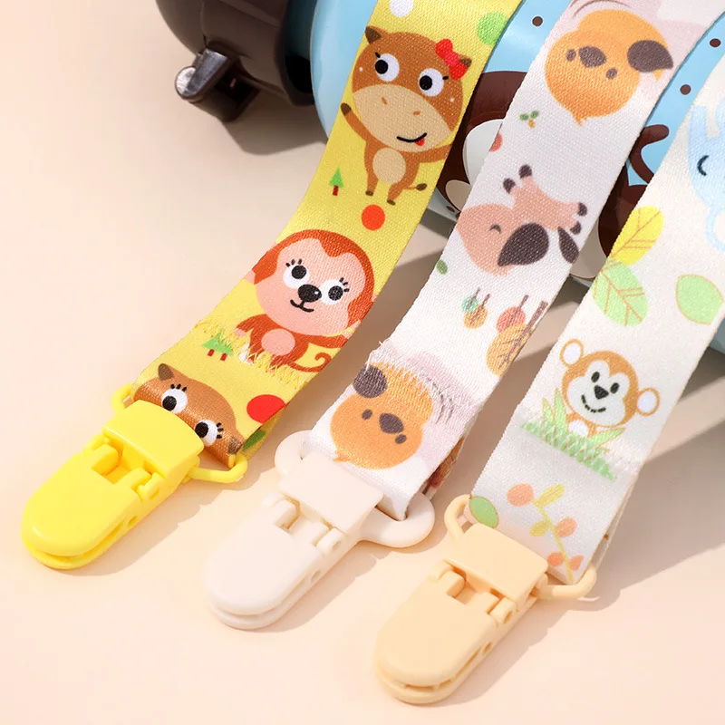 1/3pcs Cartoon Cloth Fabric Baby Pacifier Chain Pacifier Anti Drop Chain Anti Loss Clip for Children's Toys
