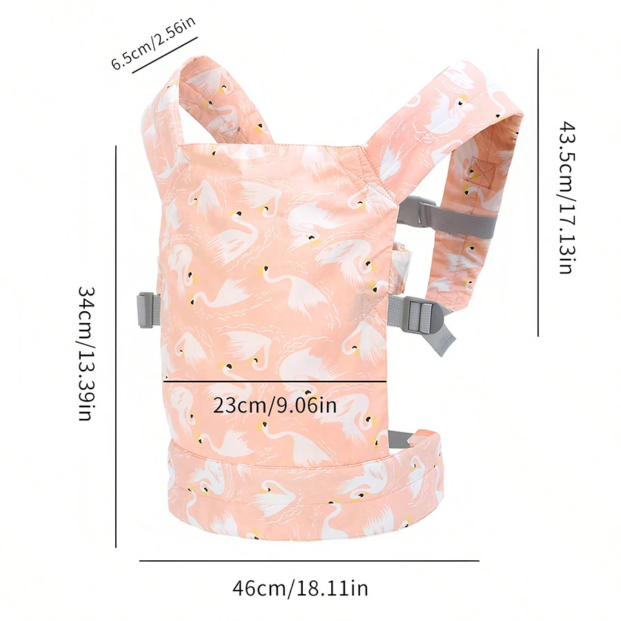 1Pc Toddler Doll Carrier, Pet Carrier, Adjustable Baby Carrier for Infants and Toddlers, Multifunctional Pretend Play Doll Double Ring Carrier, Suitable for Children Aged 3-6, Toy Backpack.