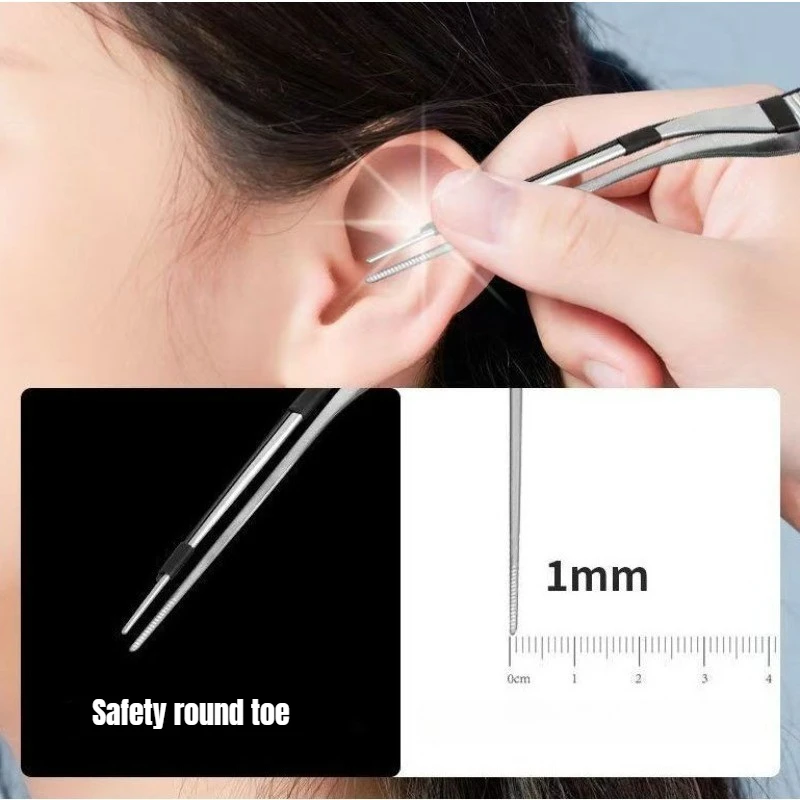 Children Ear Scoop Luminous Earwax Tweezers Silicone Advanced Visual Cerumen Hook Charging Ear Scraping Professional Tools Ears