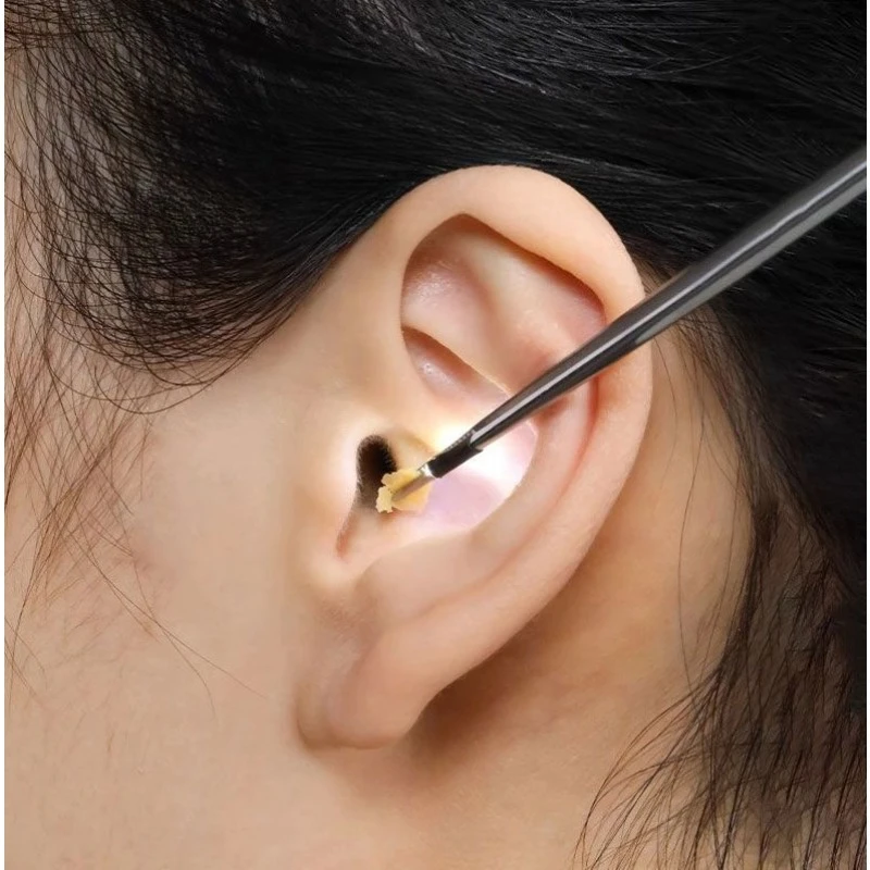 Children Ear Scoop Luminous Earwax Tweezers Silicone Advanced Visual Cerumen Hook Charging Ear Scraping Professional Tools Ears