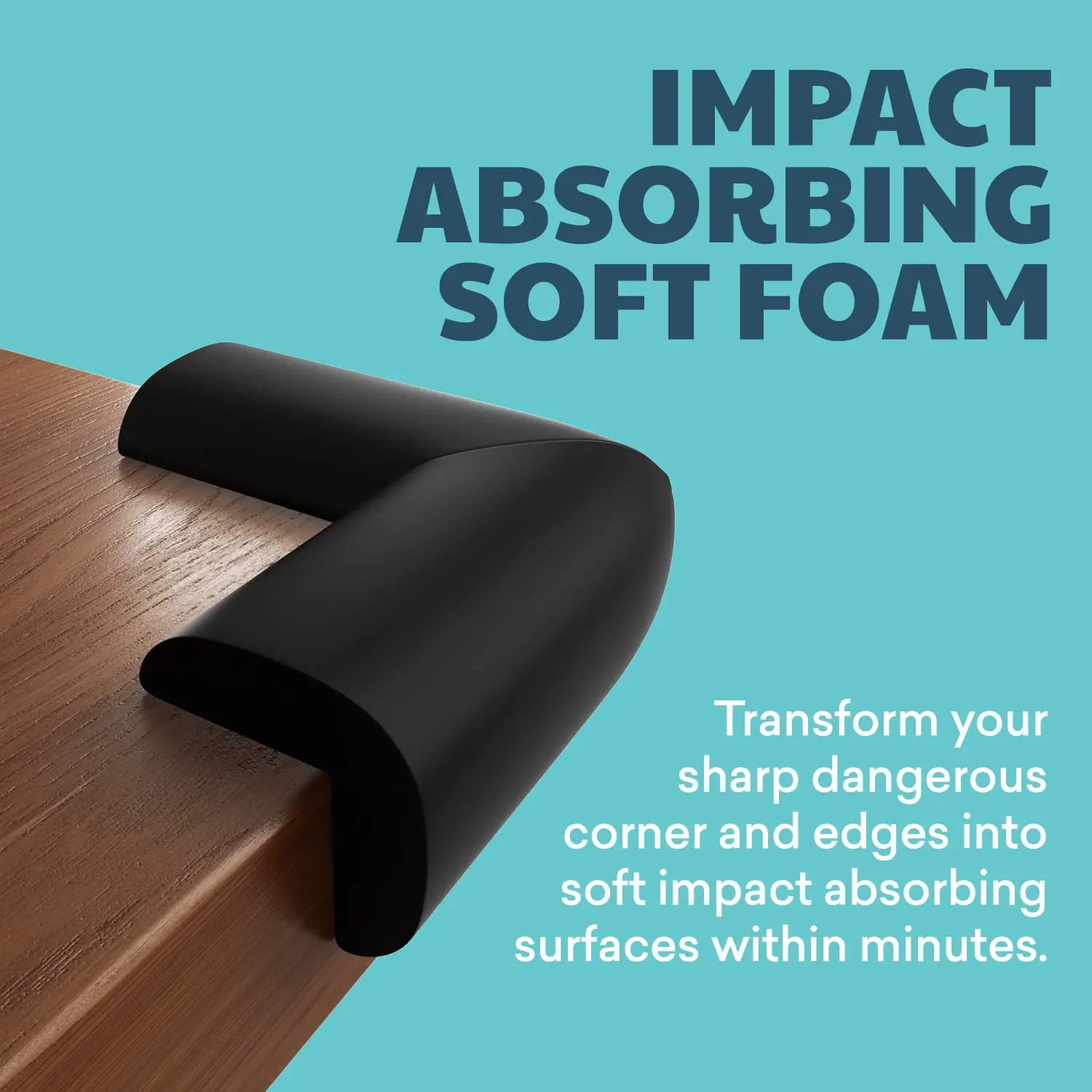 4pcs Soft Baby Proofing Corner Guards - Pre-Taped Table Corner Protector for Child Safety Furniture Bumper & Sharp Edge