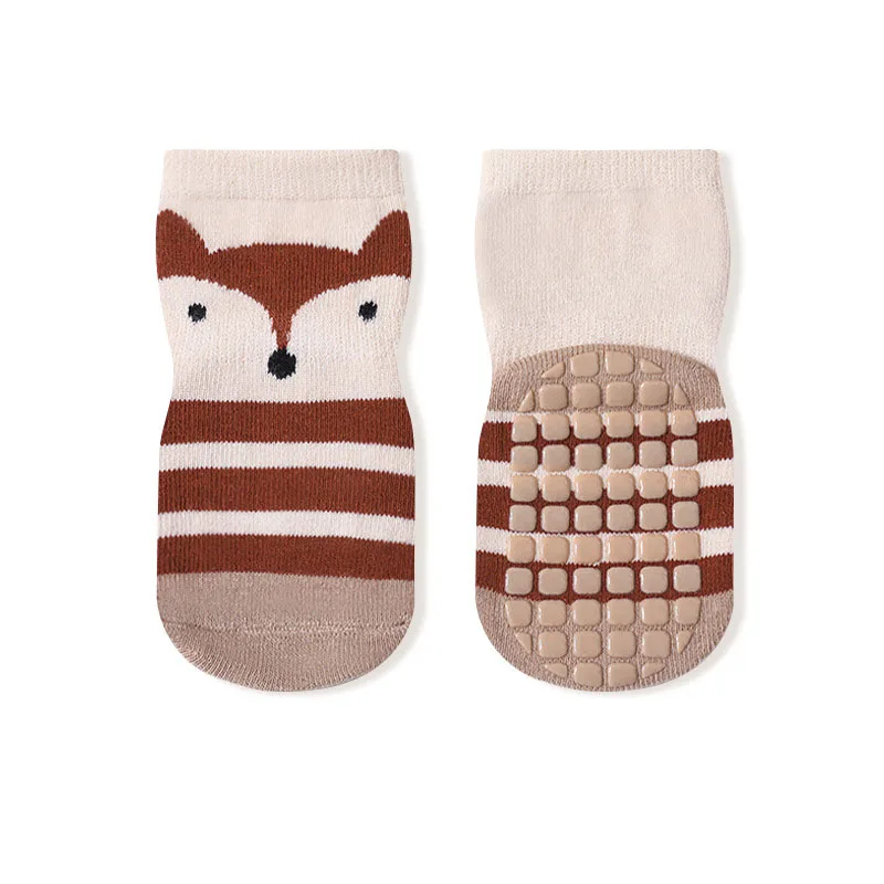 5 Pairs Kids Non-Slip Socks Cute Cartoon Pattern Baby Boys Girls Floor Socks Comfortable Breathable for Toddler Children