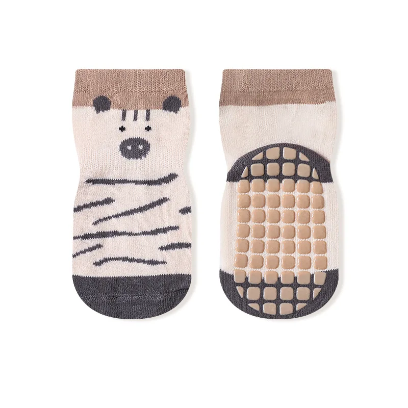 5 Pairs Kids Non-Slip Socks Cute Cartoon Pattern Baby Boys Girls Floor Socks Comfortable Breathable for Toddler Children