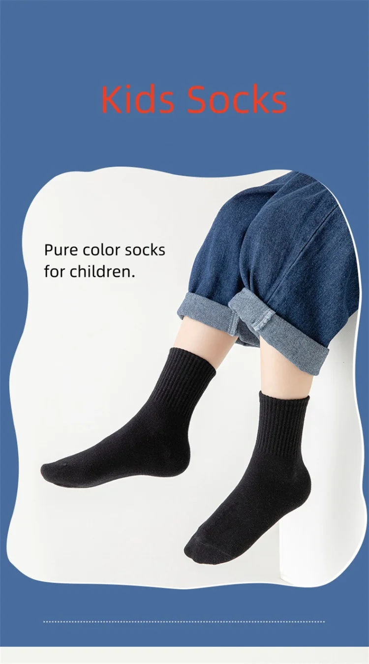 Lawadka 5Pairs/set Boys Girls Socks For Kids White Black Gray Cotton Children's Socks Student Sport Autumn New Sock 2 to 11Years