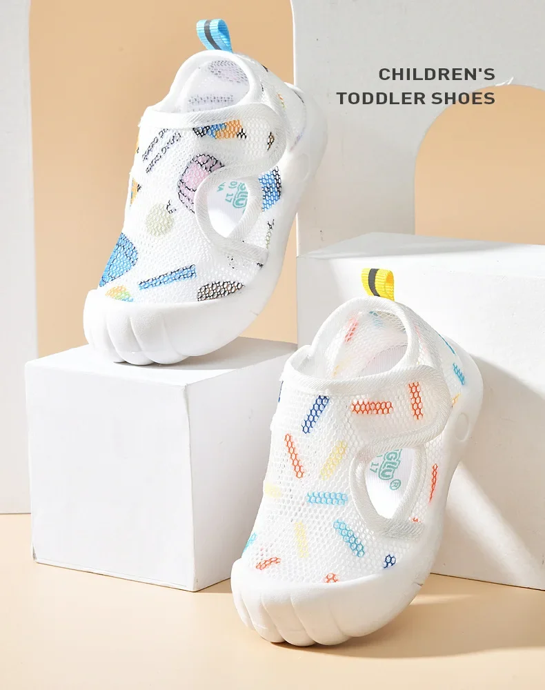 New Toddler Baby Sandals Breathable Air Mesh Cute Shoes 1-4 Years Anti-slip Soft Sole First Walkers Infant Lightweight Summer