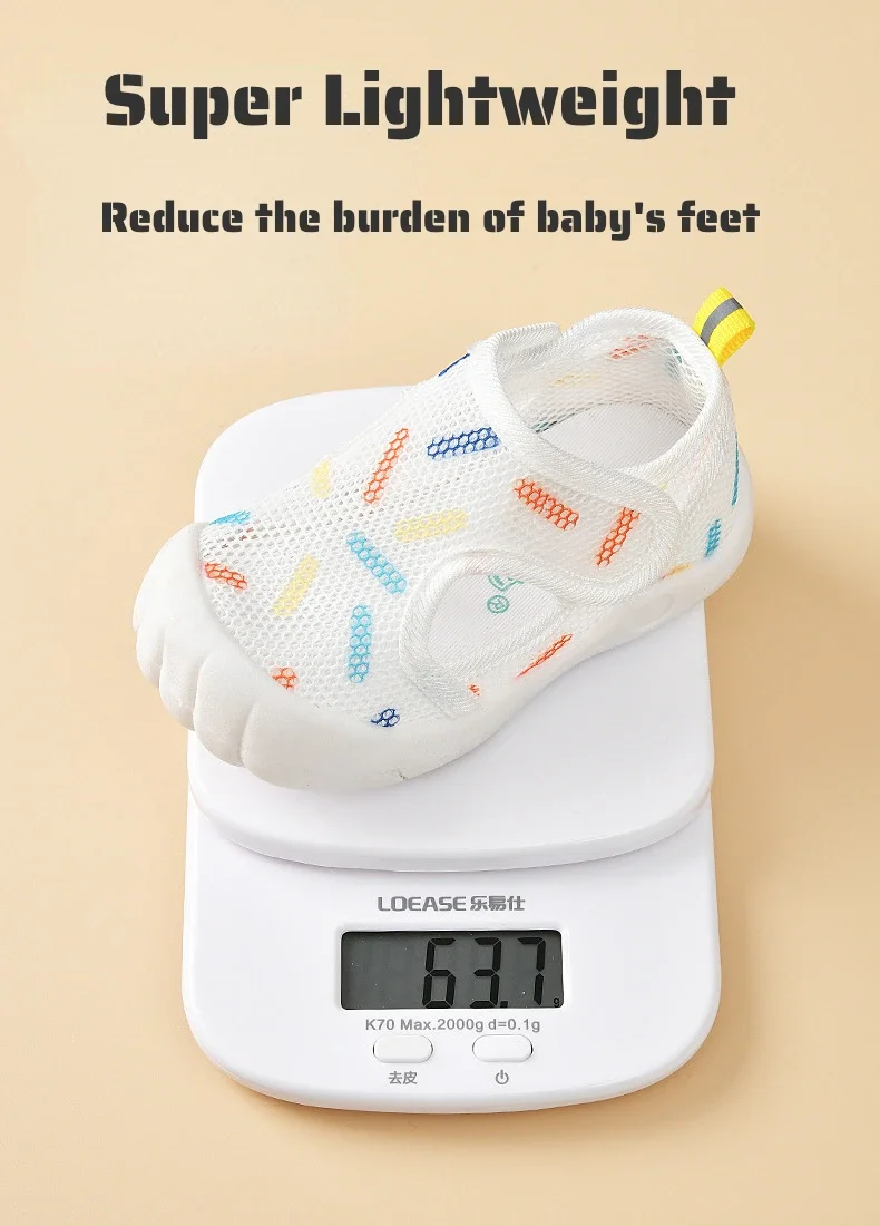 New Toddler Baby Sandals Breathable Air Mesh Cute Shoes 1-4 Years Anti-slip Soft Sole First Walkers Infant Lightweight Summer