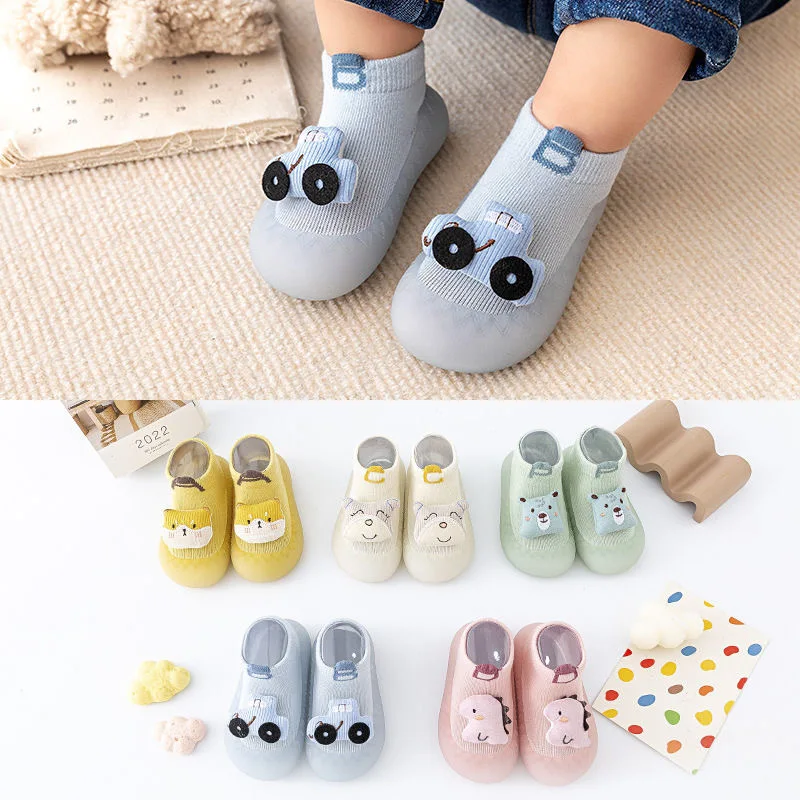 Infant Toddler Spring Summer Soft Sole Sock Shoes Cute Animals Unisex Baby Non-Slip Floor Socks Kids 0-3T Lightweight Prewalker