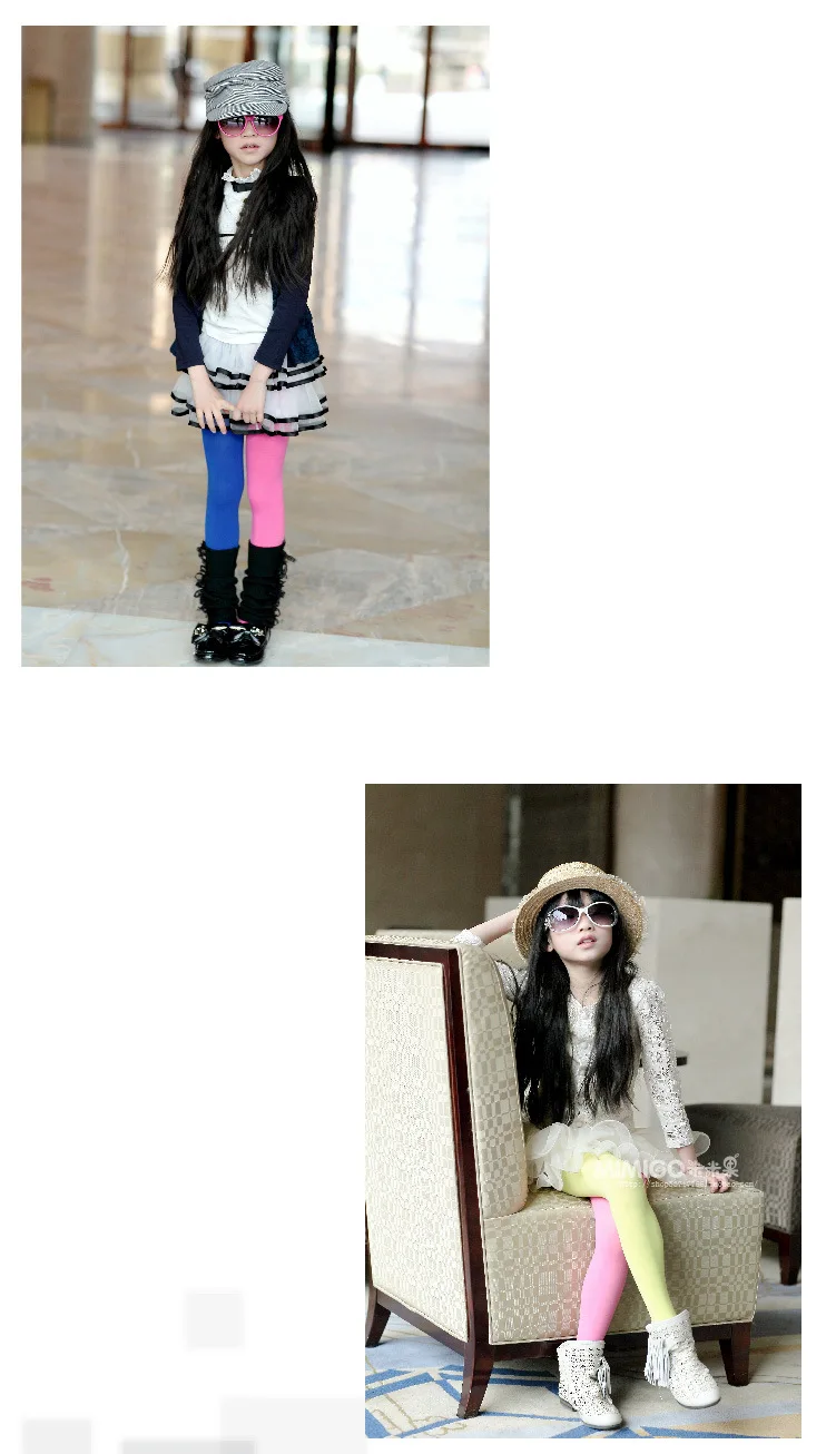 Candy Color Mixed Tights for Girls Baby Stretch Trouser Skinny Pants Women Kids To Tone Dance Pantyhose Courful Fashion Stocking