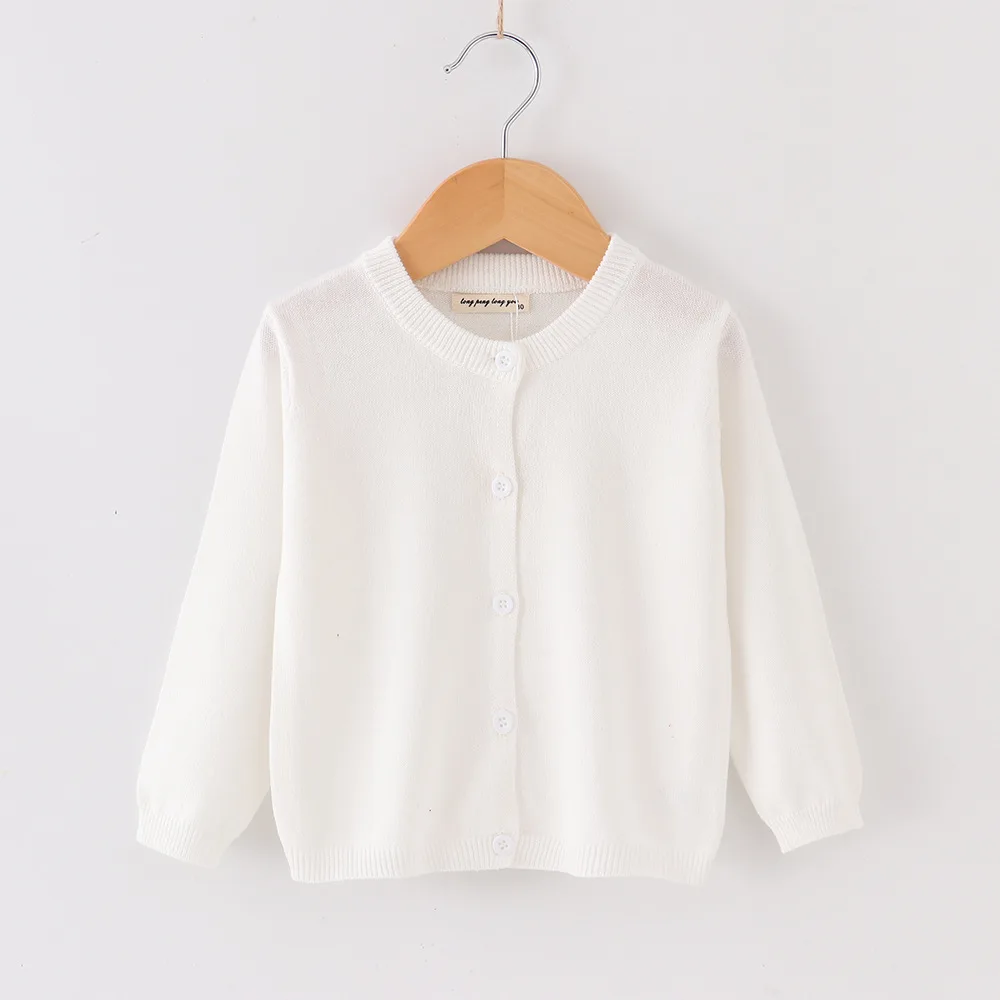 Spring Autumn Toddler Knit Cardigan Baby Soft Knitted Sweater O‑Neck Long Sleeve Kids Outerwear Casual Children Daily Wear Coat