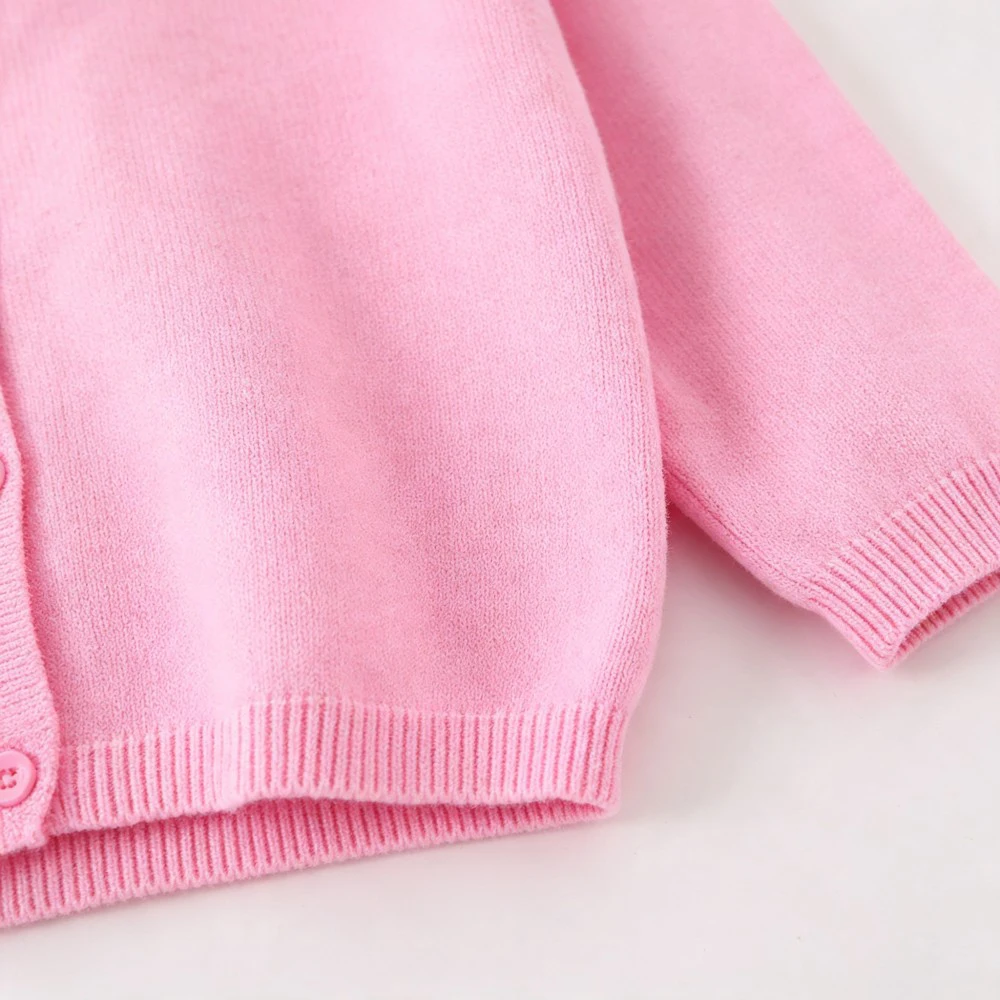 Spring Autumn Toddler Knit Cardigan Baby Soft Knitted Sweater O‑Neck Long Sleeve Kids Outerwear Casual Children Daily Wear Coat