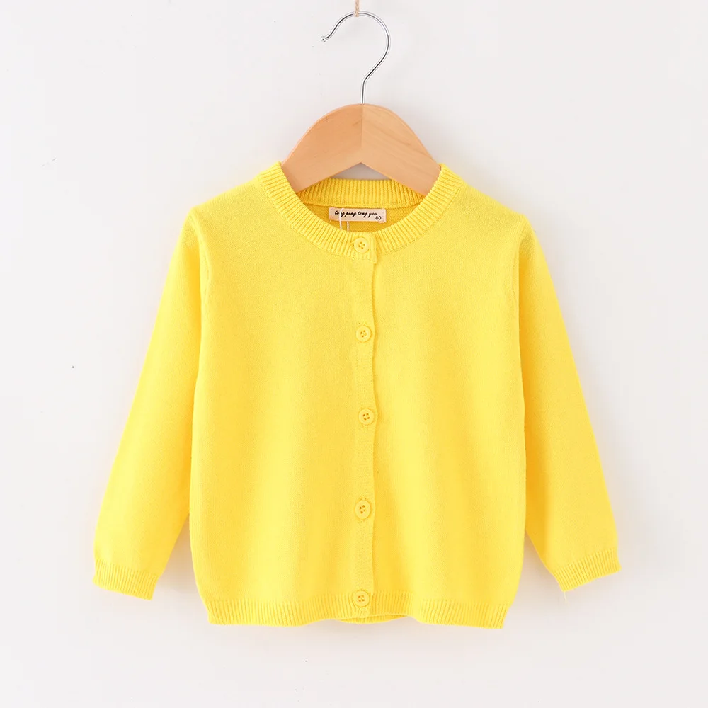 Spring Autumn Toddler Knit Cardigan Baby Soft Knitted Sweater O‑Neck Long Sleeve Kids Outerwear Casual Children Daily Wear Coat