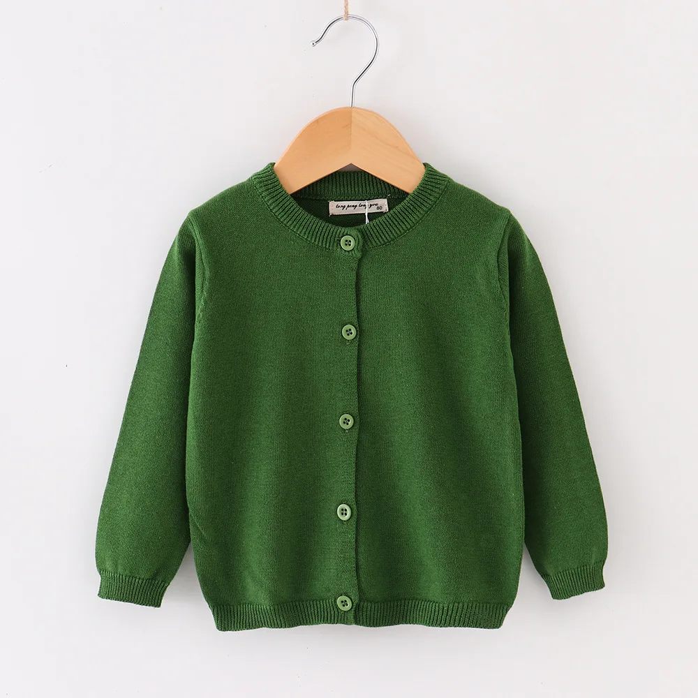 Spring Autumn Toddler Knit Cardigan Baby Soft Knitted Sweater O‑Neck Long Sleeve Kids Outerwear Casual Children Daily Wear Coat