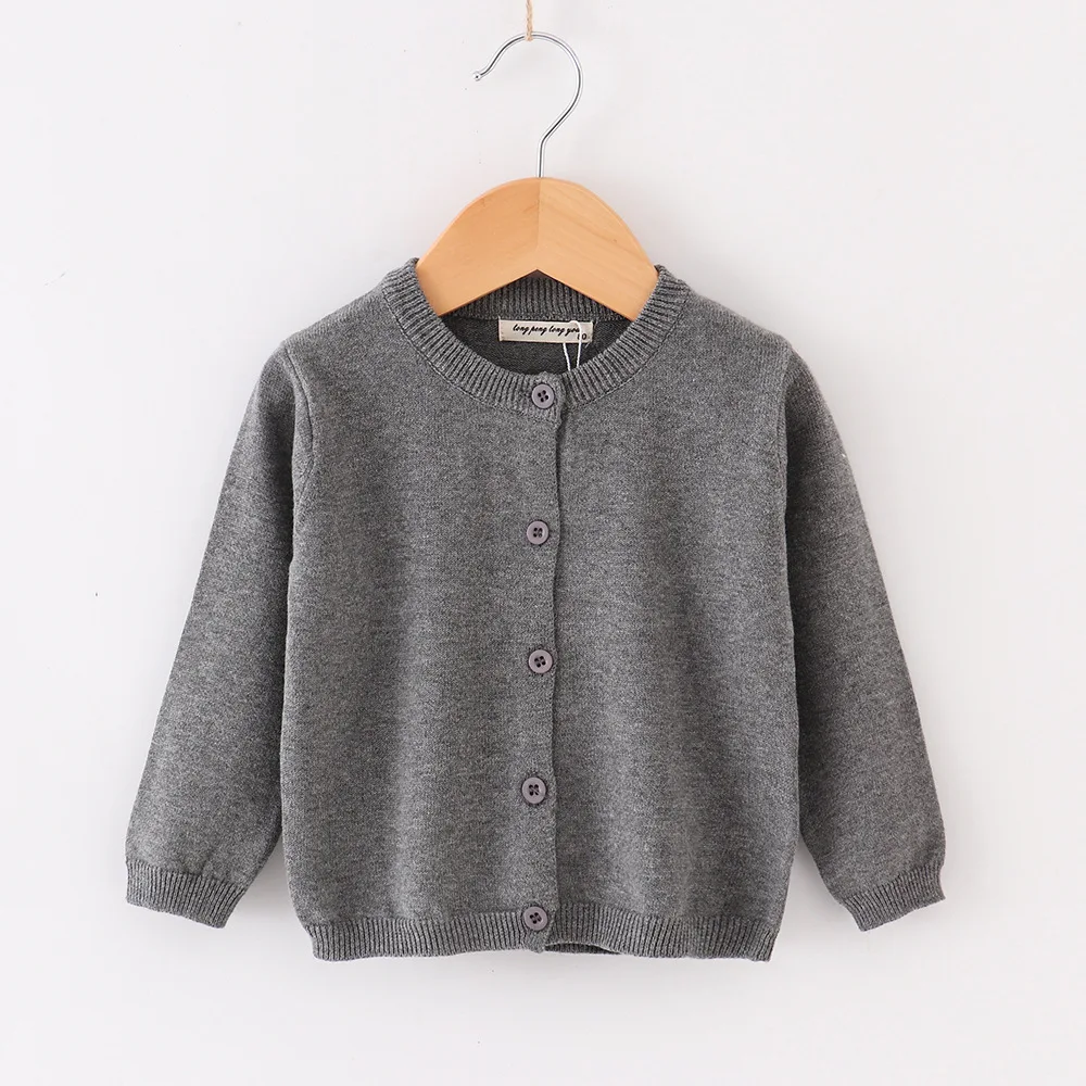 Spring Autumn Toddler Knit Cardigan Baby Soft Knitted Sweater O‑Neck Long Sleeve Kids Outerwear Casual Children Daily Wear Coat