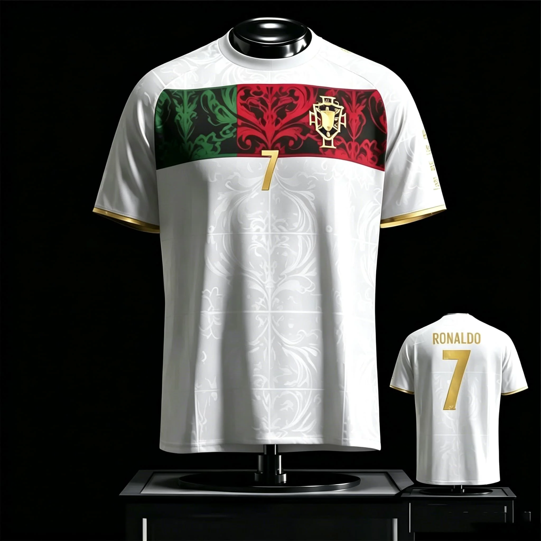 Ronaldo Portugal Jersey Football Top Men T Shirt Women Tee Boys Top Children Parent Child Quick Dry Short Sleeves Kids Tshirt