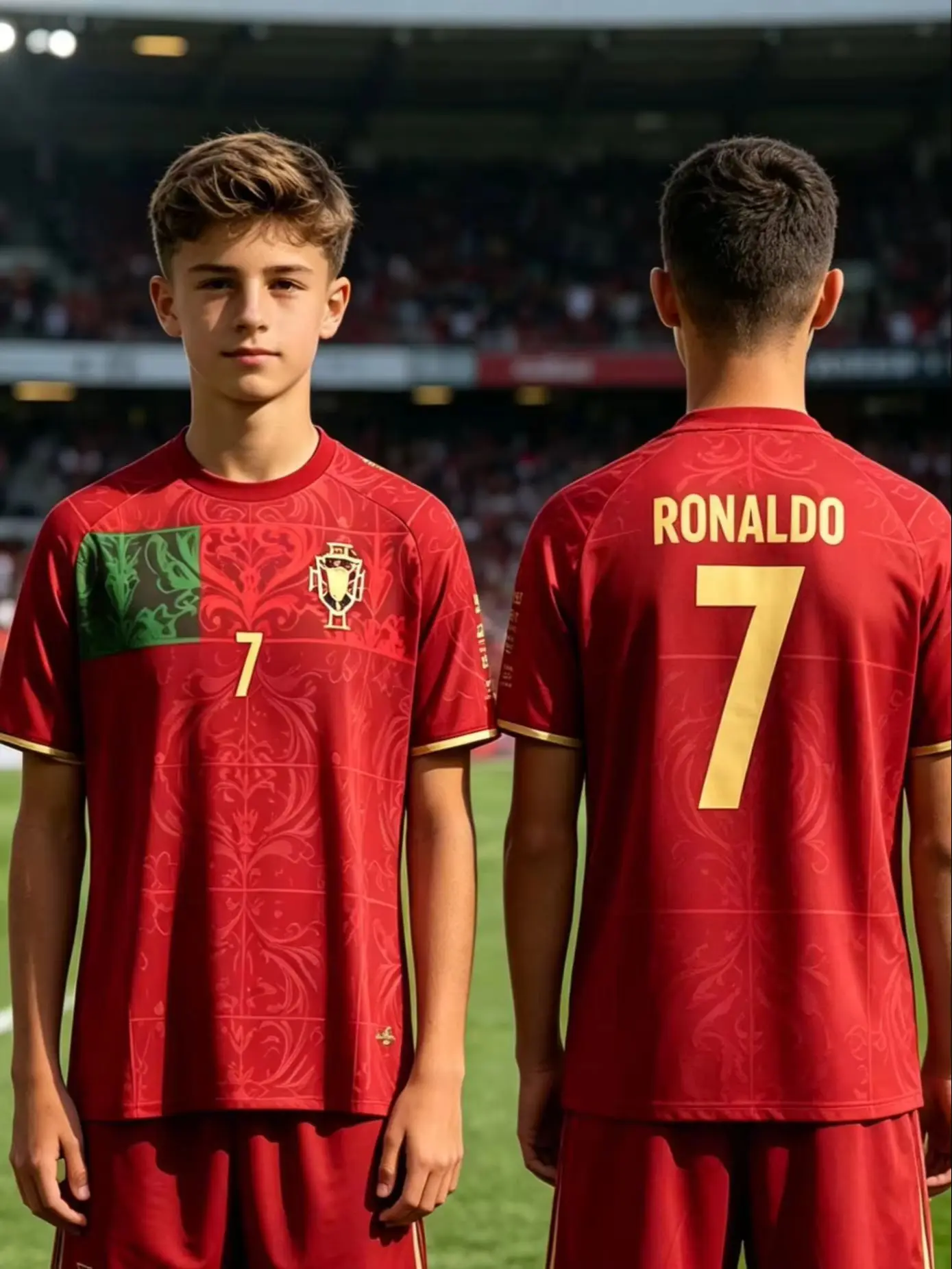 Ronaldo Portugal Jersey Football Top Men T Shirt Women Tee Boys Top Children Parent Child Quick Dry Short Sleeves Kids Tshirt