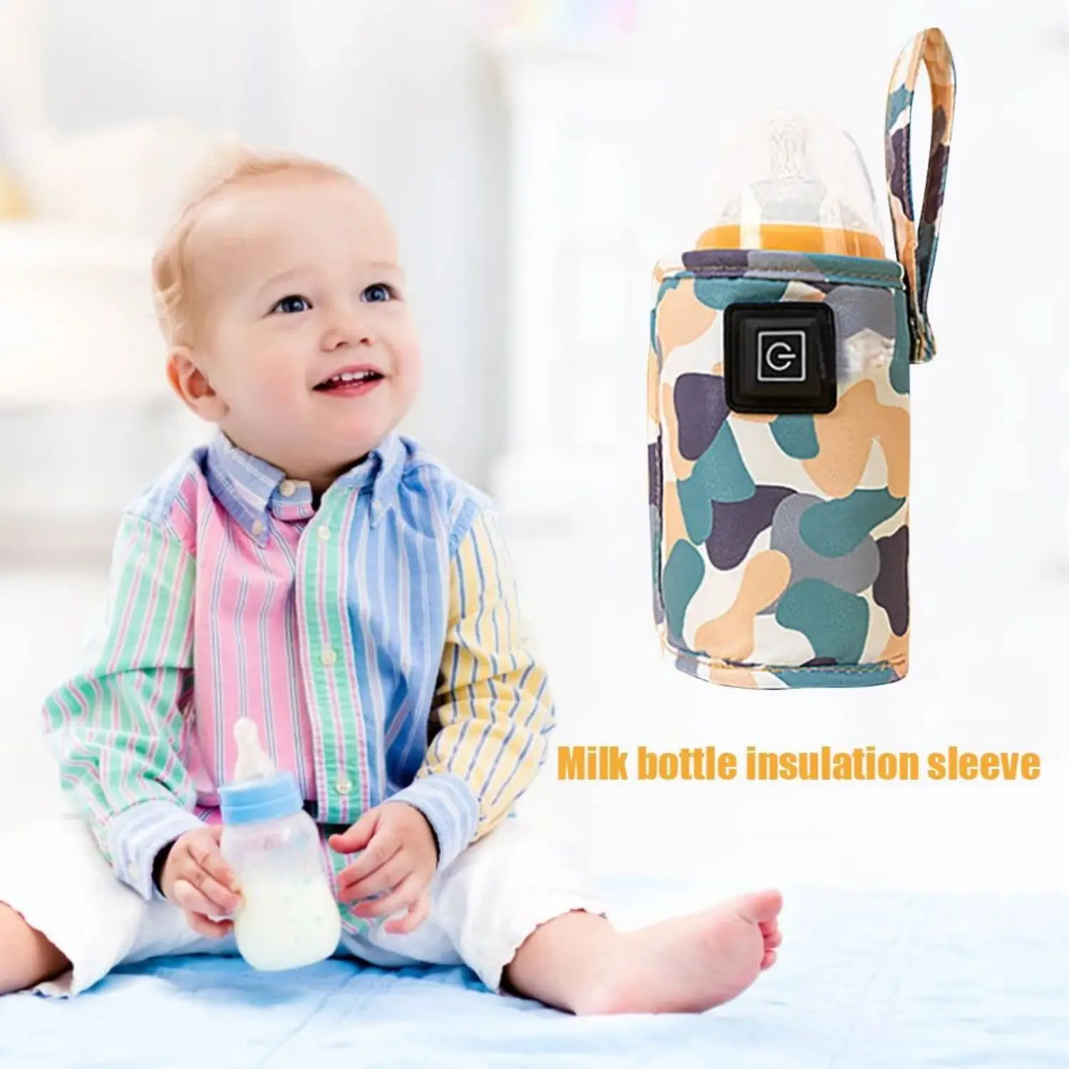 USB Milk Water Warmer Travel Stroller Insulated Bag Baby Nursing Bottle Heater Safe Kids Supplies for Outdoor Winter