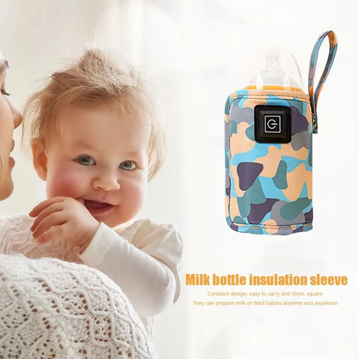 USB Milk Water Warmer Travel Stroller Insulated Bag Baby Nursing Bottle Heater Safe Kids Supplies for Outdoor Winter