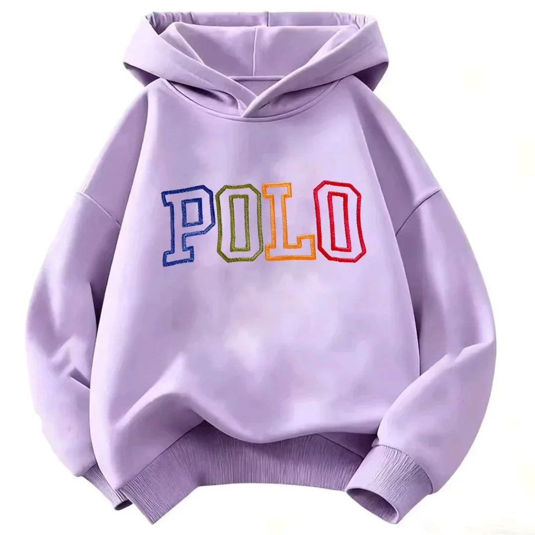 Autumn/Winter children's streetwear hooded sweatshirts, retro rainbow pattern hooded sweatshirtsunisex long-sleeved sweatshirts.